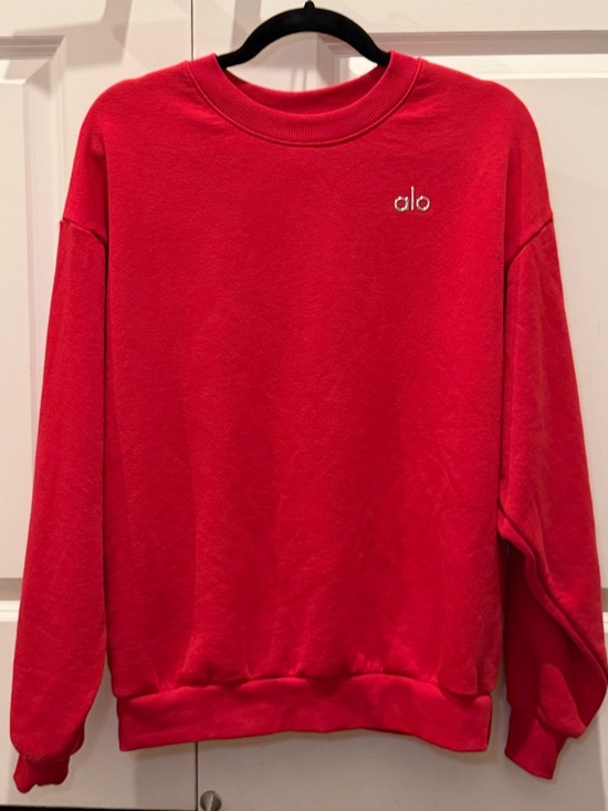 ALO Yoga Tops - Alo Accolade Crew Neck Pullover Bold Red Sz XS NWOT